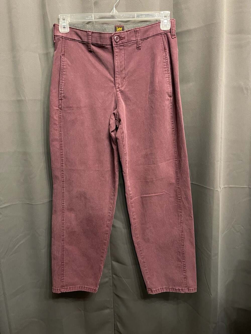 Lee Purple corduroy Pants Tapered Leg High Rise Trousers